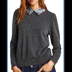 Zara Sweater With Contrasting Lace Collar